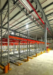 Rack dynamique avec gestion FIFO des palettes en Île de France